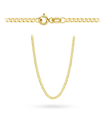 Łańcuszek złoty pr. 14k - splot pancerka gładka 55 cm