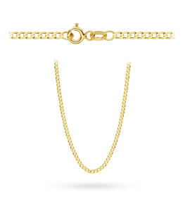 Łańcuszek złoty pr. 14k - splot pancerka gładka 55 cm