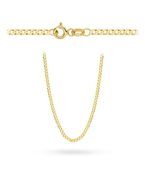 Łańcuszek złoty pr. 14k - splot pancerka gładka 55 cm