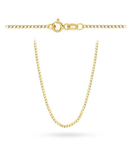Łańcuszek złoty pr. 14k - splot pancerka diamentowana / nacinana 55cm