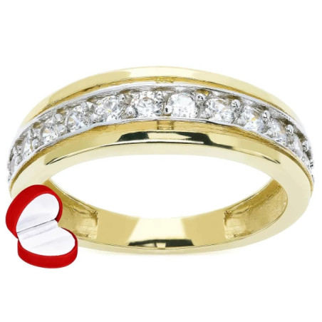 Gold wedding ring with stones P3.1502 | GoldJewellery