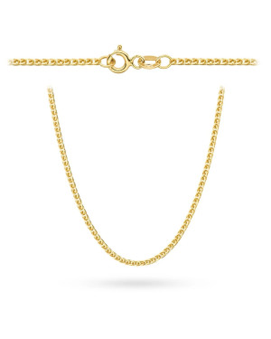 Łańcuszek złoty pr. 14k - splot lisi ogon 42 cm