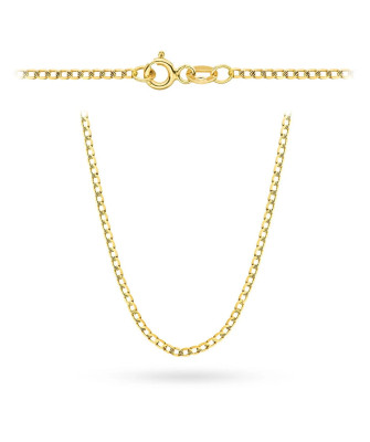 Gold chain 14k - diamond-cut curb link / cut 45cm