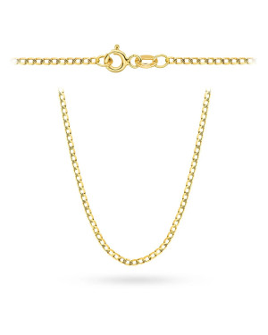 Łańcuszek złoty pr. 14k - splot pancerka diamentowana / nacinana 45cm
