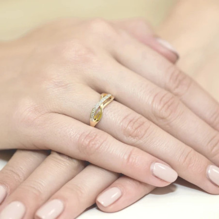 Gold ring with diamond EY-90 0.06ct | GoldJewellery