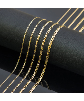 Gold chain 14k - gucci weave 42 cm