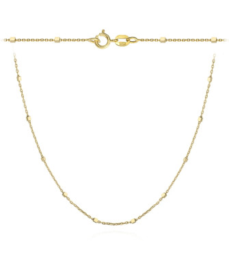 Necklace gold delicate cubes 50cm