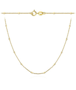 Necklace gold delicate cubes 50cm