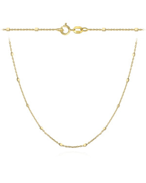 Necklace gold delicate cubes 50cm