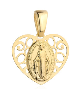 Medal Mother of God Immaculate in an openwork heart