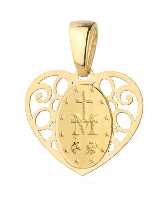 Medal Mother of God Immaculate in an openwork heart