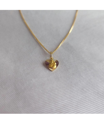 Our Lady of Częstochowa Medal in a Diamond-Cut Heart