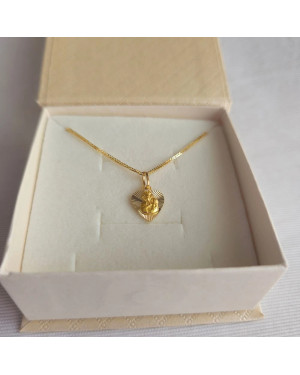 Our Lady of Częstochowa Medal in a Diamond-Cut Heart