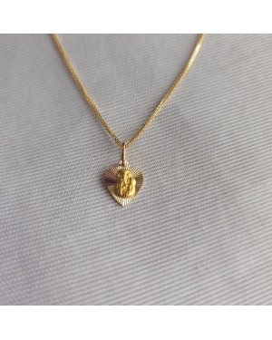 Our Lady of Częstochowa Medal in a Diamond-Cut Heart