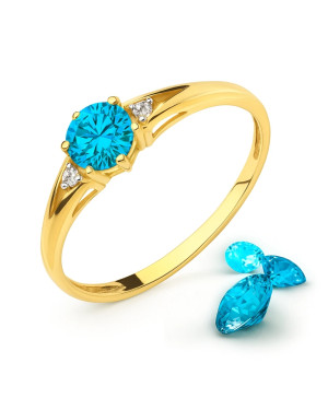 Ring with turquoise stone 8k