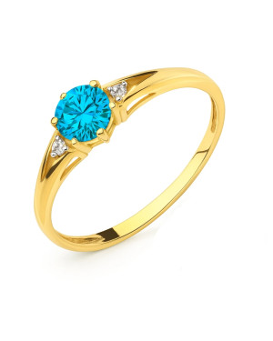 Ring with turquoise stone 8k