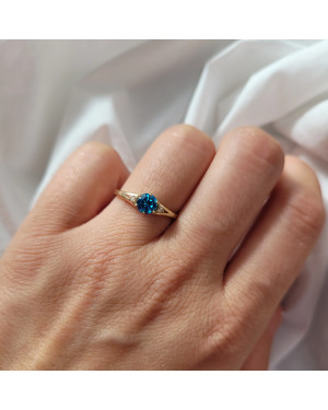 Ring with turquoise stone 8k