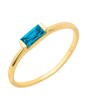 Delicate gold ring with turquoise stone