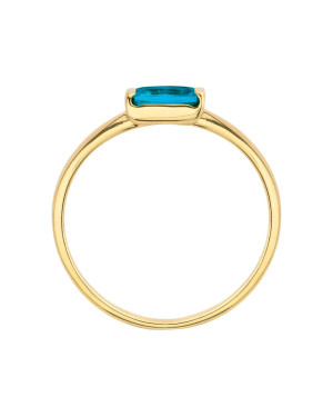 Delicate gold ring with turquoise stone