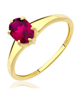 Oval ruby gold ring