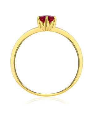 Oval ruby gold ring