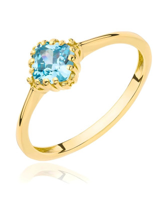 Gold ring blue stone