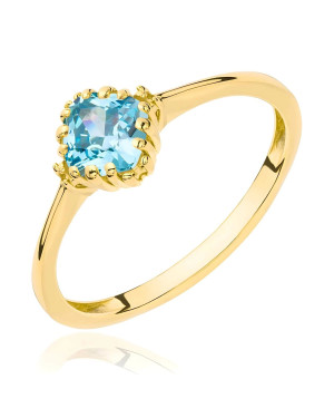 Gold ring blue stone