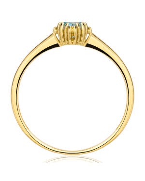 Gold ring blue stone