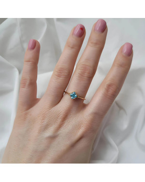 Gold ring blue stone