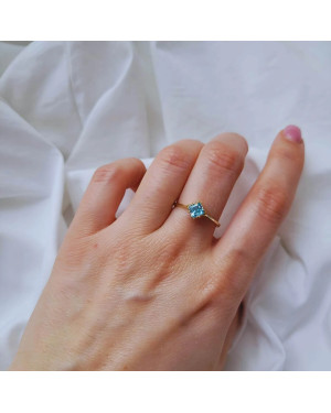 Gold ring blue stone