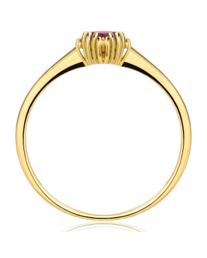 Gold ring ruby stone