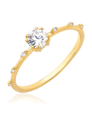 Delicate ring white stones 8k