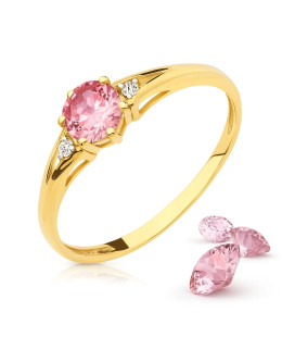 14k ring with pink stone