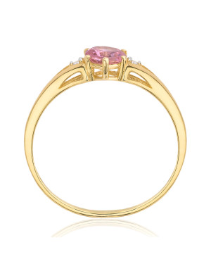 14k ring with pink stone