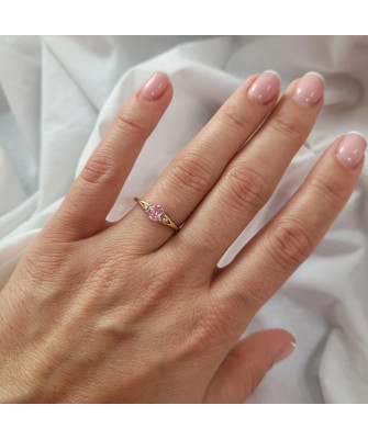 14k ring with pink stone