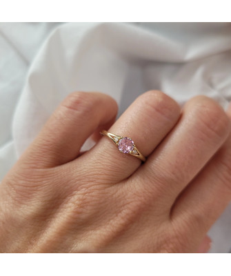 14k ring with pink stone