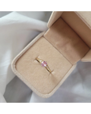 14k ring with pink stone