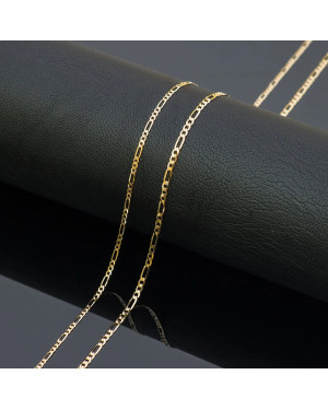 Gold chain 14k - figaro weave 50 cm