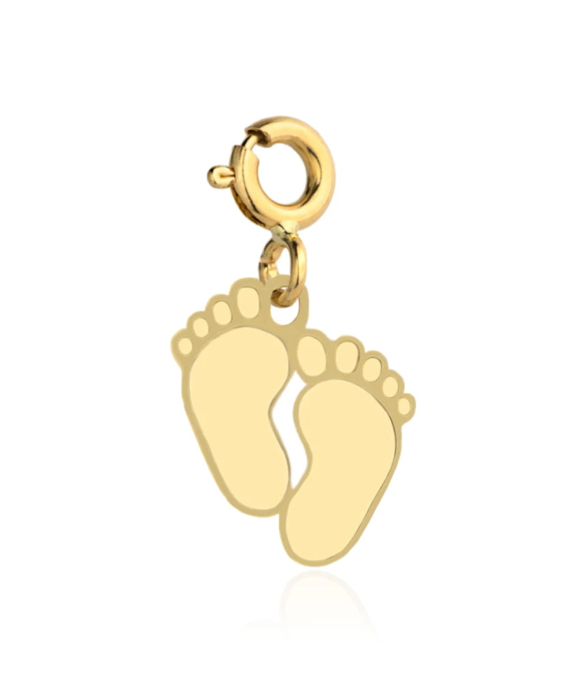 Gold footprint charms