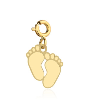 Gold footprint charms