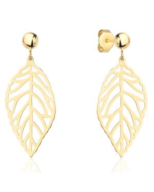 Gold leaf earrings