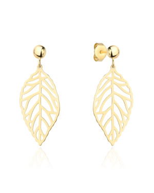 Gold leaf earrings