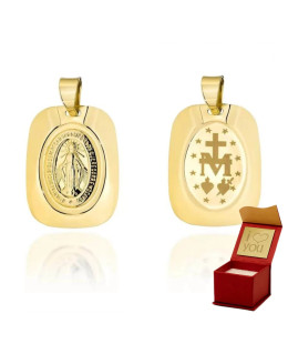 Miraculous golden medal in a plate