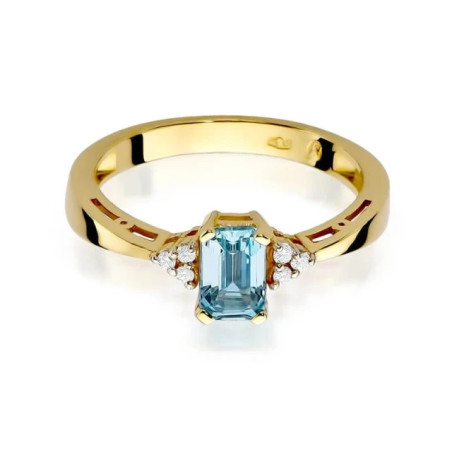 Gold ring with diamond EY-2 topaz | GoldJewellery