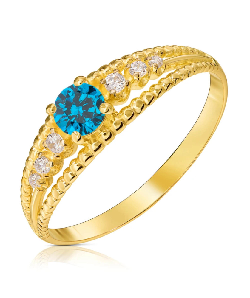 Ring with turquoise stone 8k