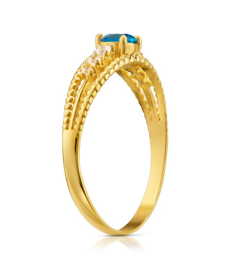 Ring with turquoise stone 8k