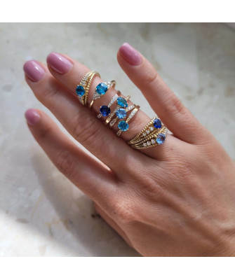 Ring with turquoise stone 8k