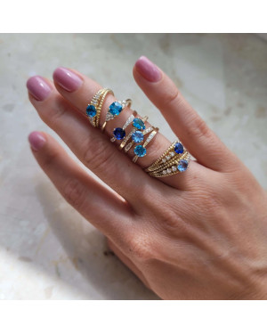 Ring with turquoise stone 8k