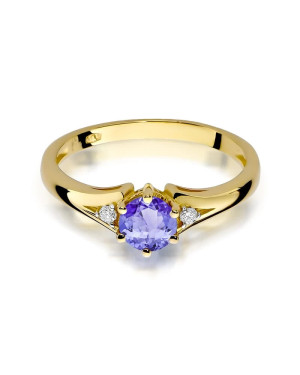 14k Gold Ring with Tanzanite Diamond 0.50ct