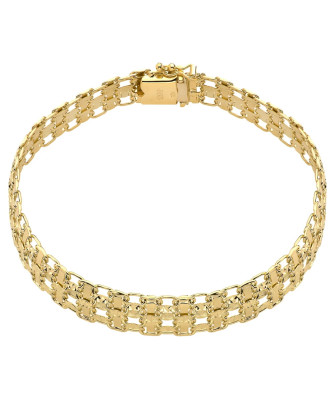 Gold bracelet from the "PIATTO" collection wide